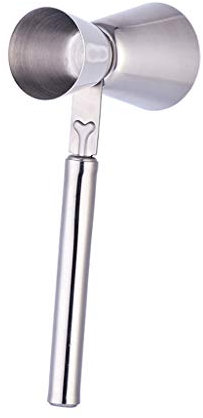 Vaso medidor doble de acero inoxidable con asa para cóctel, barman y accesorios de fiesta