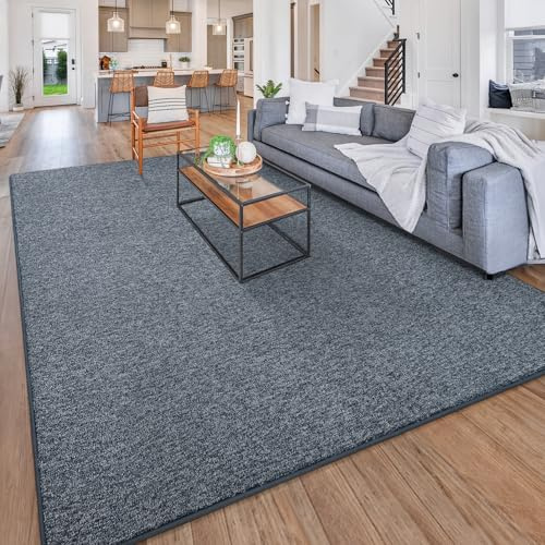 Chicrug Modern 3x5 Area Rugs for Bedroom Living Room, Memory Foam Low-plie Carpet Rug for Kids Playroom, Indoor Floor Rug for Bedside Dorm Dining Room Home Decor, Dark Blue and White