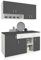 haaus Küchenzeile Berna, Anthrazit/Weiß, L 140 cm