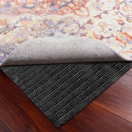 LOPYXBR 2 Stück Antirutschmatte für Teppich, 200x200 cm PVC Teppich Antirutschunterlage, Zuschneidbare Anti Rutsch Teppichunterlage für Schubladen, Schwarz Teppichunterlage rutschfest für Tablett