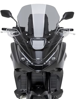 Puig 22402H Touring Windscreen; aerodynamic screen; elegant and functional design; optimal visibility; easy mounting with original screws; TÜV approved, Smoke