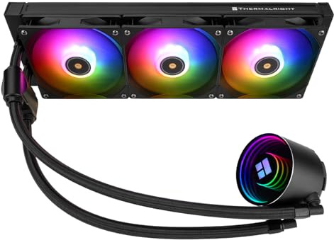 Thermalright-TR Frozen Notte 360 nero ARGB V2 - Radiatore CPU ad acqua, 3 ventole PWM con velocità di 2000 giri/min, Intel LGA 1851/115X/1200/2011, adatto per computer AM4/AM5, dissipatore liquido CPU