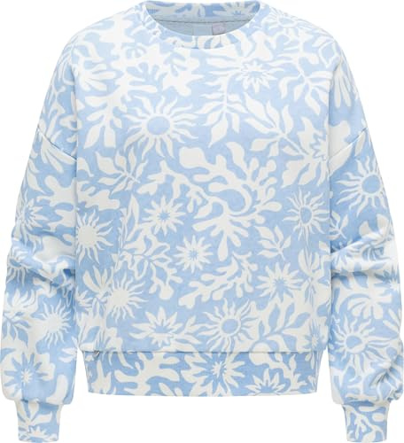 Ragwear Damen lässiges Cropped Sweatshirt Oversized Pullover mit modischem Allover-Print Wuss Print XS-XXL