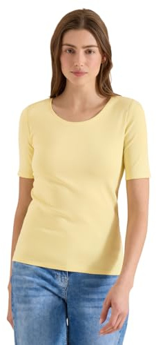 Damen Basic T-Shirt mit Rundhals in Unifarbe