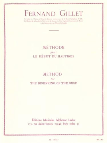 METHODE POUR LE DEBUT DU HAUTBOIS