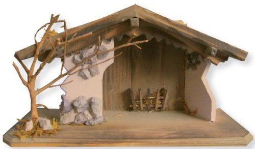 Stall, Krippenstall, B 37cm, T 15cm, H 20cm