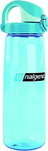 Nalgene OTF On The Fly Bottle - Glacial Blue/Blue, 700ml /0.7L Reusable Eco Friendly Everyday Water Liquid Juice Vessel Flask Container Storage Gym Desk Office Cycling Cycle Bicycle Biking Bike Hydration Hydrate Tritan Hiking Hike BPA Free Leakproof