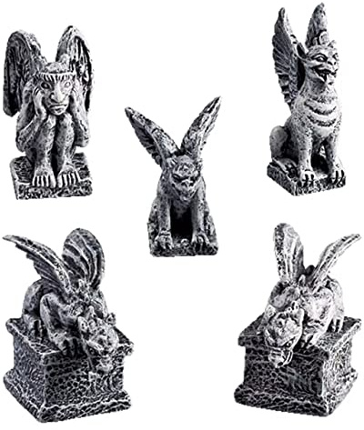 Lemax Gargoyles Figurine Assortment of 5, 4.02-in for Halloween Village