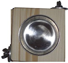 pipano Futternapf 0,15 Liter Sitzbrett Ecke 10 x 10 cm für Vogelkäfig, Wellensittich, SEF10