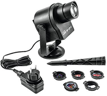 EUROLITE LED IP LP-7 Logo-Projektor | Wetterfester (IP54), einfacher Logoprojektor mit 6 Mustern
