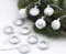 Home Interieur 12er Set Lilienburg Christbaumschmuck Anhänger Metal Weiss DEKO - DY
