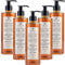 Prija Vitalisierendes 2-in-1 Duschgel und Shampoo mit Ginseng-Extrakt, feuchtigkeitsspendendes und energetisierendes Haar- und Körperwaschgel mit Pumpspender, luxuriöses Duschgel, 5 x 380 ml