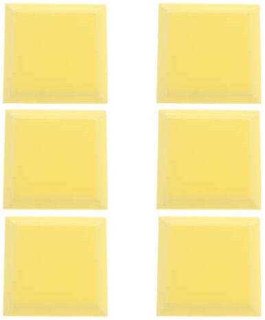 Backbayia 6 Stück Akustikschaumstoff Schalldämmplatten Schalldämmung Schaumstoff für Studio, Büro, Heimkino (Gelb)