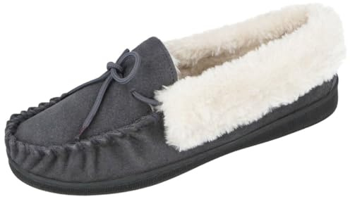 Cushion Walk Womens Suede Moccasin Slippers