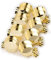 Inge Christmas Goods Clip-Teelichthalter Gold | 8 STK. Metall Teelichtclips 5 cm | Teelicht Weihnachten Weihnachtsbaum |Kerzenhalter Teelichtgröße