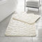 Comfort Collections Badematten-Set aus Memory-Schaum, Kieselstein-Design, 2-teilig, weich, saugfähig, rutschfest, cremefarben, Badematte (50 x 80 cm) und WC-Vorleger (50 x 40 cm)
