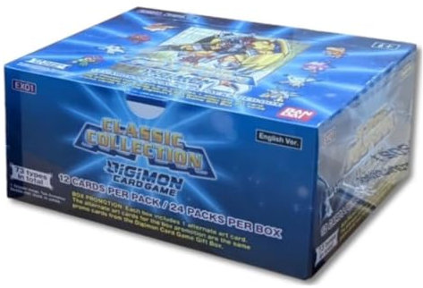 BANDAI- Digimon TCG Booster Box Classic EX-01 (24) English Cromos, Cartas coleccionables y Accesorios, Multicolor (TCGDI2594416)