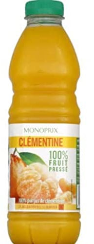 Monoprix Jus de clementine 100% fruit presse - La bouteille de 1L