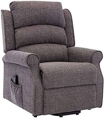 The Perth - Dual Motor Riser Recliner Mobility Chair in Lisbon Grey Fabric
