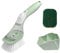 CQT Soap Dispensing Dish Brush, Dish Scrubber with Handle, Kitchen Washing Brush for Pot Pan Sink Cleaning, Packed with 1 Replaced Scouring Pad Head (Mint Green)