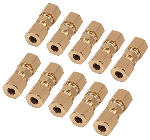 ZYWUOY 10 Stück Bremsleitungsverbinder, Universal-Bremsleitungsverbinder für Bremsleitung ohne Bördeln 4,75 mm 3/16 Zoll flanschloser Verbinder