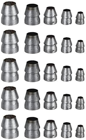 Operitacx Axtkeilgriff 25 Pcs Sicherheitsrunde Griff Keile Praktischer Runder Stahlkeil für Hammer Klauen Hammer Runde Griff Keile 8 Mm 10 Mm 11 Mm 13 Mm 16 Mm Metallkeile Für Axtstiel