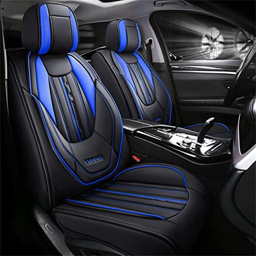 Ruberpig 5-Sitz Auto Sitzbezüge Fit für CX-7 Full Set Kissen Leder vorne hinten Sitzschoner rutschfest wasserdicht langlebig Fahrzeug Sitzbezüge(Schwarz Blau)