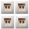 Duendhd 4X Wanddose Wand Anschluss Anschlussdose Port mit 2 Buchse fuer Bananenstecker Lautsprecher-