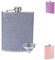 Hezhou 8 Oz Fiole en acier inoxydable Flasque et entonnoir en acier inoxydable pour femme Mini flasque Morandi Color flasque portable pour randonnée escalade pêche 240 ml avec 1 Entonnoir (Argent)