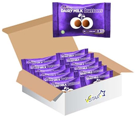 VSTAR All Chocolate Bars Collection (Cadbury Dairy Milk Giant Buttons Bag 40g, Half Box), 1.0 count