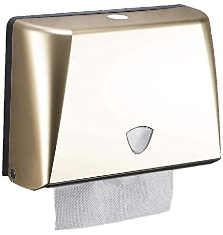 Handtuchspender mit großer Kapazität, gebürsteter Edelstahl, Badezimmer-Papierhandtuchspender, an der Wand befestigter Handtuchspender