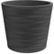 NICOLI Pot cylindrique Hermers ELEGANCE, en résine, technique rotationnelle, pour intérieur et extérieur, diamètre 30 cm 40 fleur (Ø cm 30 cm, anthracite)