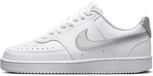 Nike Court Vision Lo Nn Walking-Schuh White/Metallic Silver-White