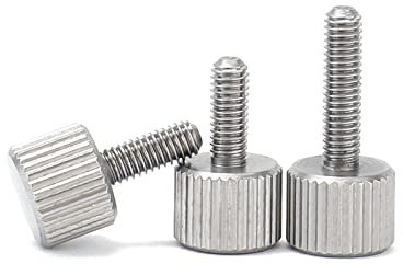 DookAa Rändelschrauben, Klemmknopf, 2/5 Stück M2 M2,5 M3 M4 M5 M6 Rändelschrauben aus Edelstahl 304, einfacher Typ, Rändelkopf, manuelle Einstellschrauben, M4 (Color : M2.5, Size : 12mm (5pcs))