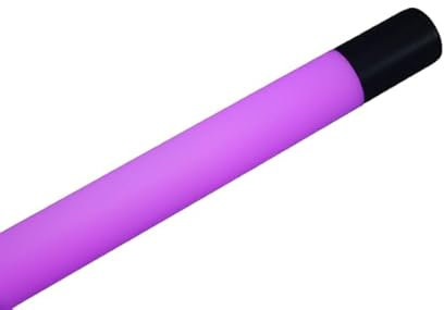 Lichtidee Deluxe Led Leuchtstab softton IP20 63cm violett 10Watt Party Deko Schaufenster farbig bunt mit schwarzem Anschluß Kabel und schwarzer matter Folie, 09359