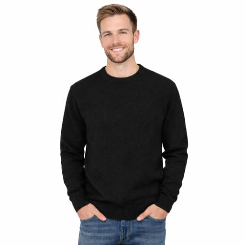 Blu Apparel Men's Jumpers Knitted Crew Neck Jumper Long Sleeve Soft Knitwear Pullover Sweaters for Men Winter Warm