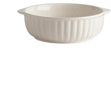 Auflaufform Einfache runde Backschüssel Keramik Haushaltsofenschüssel Gedämpfte Eierschüssel Gebackene Reisschüssel Salatschüssel Auflaufform Ofenform