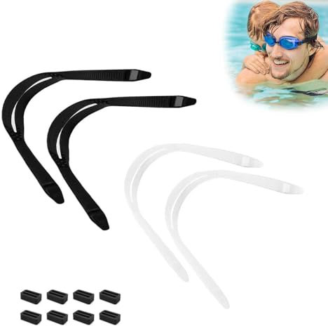 WJUAN Schnorcheln Kopfband, 4 Stück Tauchmaske Gurt Verdicktes Silikon, Tauchmaskenband mit Verstellbarer Schnalle, Wird Nicht Brechen, für Tauchen, Schwimmen, Schnorchel