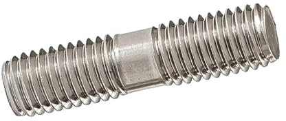 Aqxypas M10 304 Edelstahl Doppelendgewindestange Doppelendschrauben Stehbolzen Zahnstange Doppelkopfgewindestange(80mm)