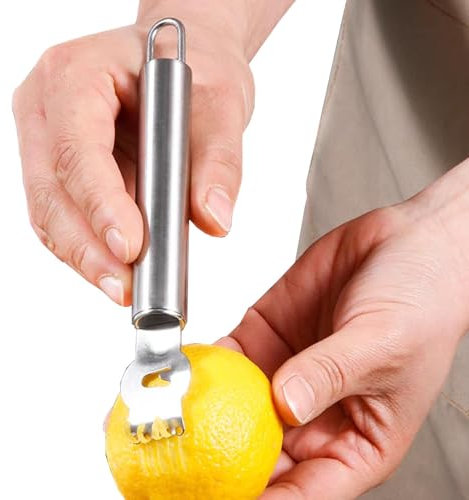 Grattugia per zester di limone - Zester da cucina professionale, grattugia per agrumi versatile | Pelapatate premium efficiente per arancia, limone, manico antiscivolo, lavabile in lavastoviglie, pela