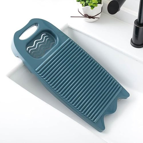 RUDFUZ Planche à laver en plastique durable pour lavage à la main - Grande taille - Antidérapante - Avec bac à savon - Outil de nettoyage des vêtements ménagers