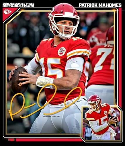 WHZKCYH Poster mit American Football Sports Chiefs für Kinder, lustig, Teenager, Geburtstag, Weihnachten, Geschenke, Patrick Mahomes, Rugby-Star, Poster, Leinwand, Wandkunstdruck, Bild für Zuhause,