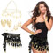 Bauchtanz Kostüm Damen Bauchtanz Hüfttuch Kopfschmuck Münzen Ohrring Armband Bauchtanz Rock für Yoga Bauchtanz, Zumba Latin Dance Belly Dance Outfit