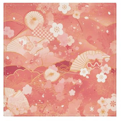 Rose Retro japanische Blume Fancy Cloth Dinner Servietten Wiederverwendbares Tuch Polyester Kleidung Bistro Küche Servietten Tuch Tuch Serviette Set von 6 Stück 50,8 x 50,8 cm