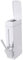 Bathroom Trash Can Set, 2-in-1 Bathroom Trash Bin and Toilet Brush Set with Lid, 4x8x17 Inch Rectangular Toilet Supplies