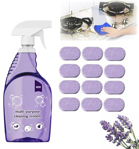 Dr Clean Spray Cleaner for Ovens, Cleaning Spray for Home | All-Purpose Cleanlix Cleaner with 12 Pcs Concentrated Cleaning Tablet for Instant Stain Removal