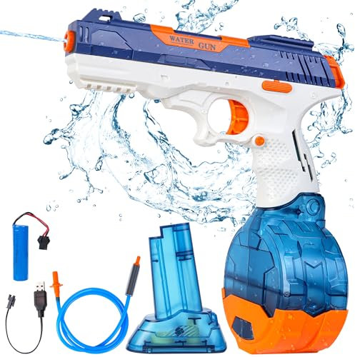 Wasserpistole Elektrische, Automatische Wasserpistole Absaugung kontinuierliche Schuss große Kapazität Wasser schießen Wasser Spielen Sommer Fasching Kinderspielzeug für Jungen Mädchen Geburtstag