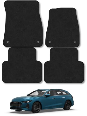 Audi A5 (2025+) [Avant] Carpet Car Mats | Black Edge Trim Tailored Fit Floor Mats Full Coverage Protection Accessories Easy Clean Anti Slip Made in the UK