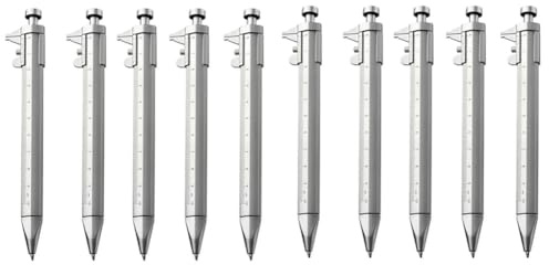 Wadakada 10 Stk. Schieblehre 0-100mm Kugelschreiber Multifunktions-Gadget für Männer Frauen Holzarbeiter Studenten