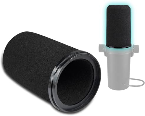SOULWIT Filtro Pop para Shure SM7B/SM7dB - Forma Cilíndrica | Paravientos para Shure SM7B/SM7dB (Modelo RK345/RK345B)